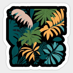 exotic jungle foliage Sticker